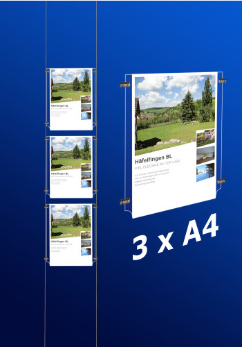 Fensterdisplays 3 x A4