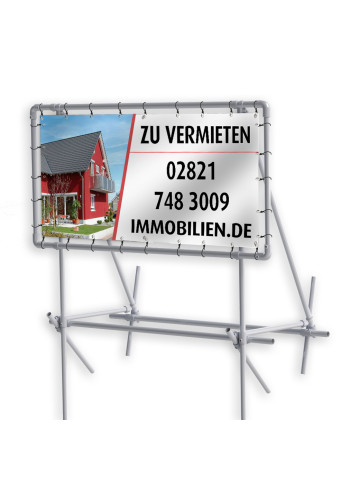 Werbung Rahmen mit Werbebanner