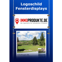 Fensterdisplay Logoschild